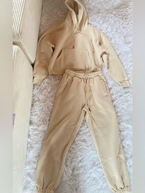 Cream EUC Women’s Tracksuit, Size S